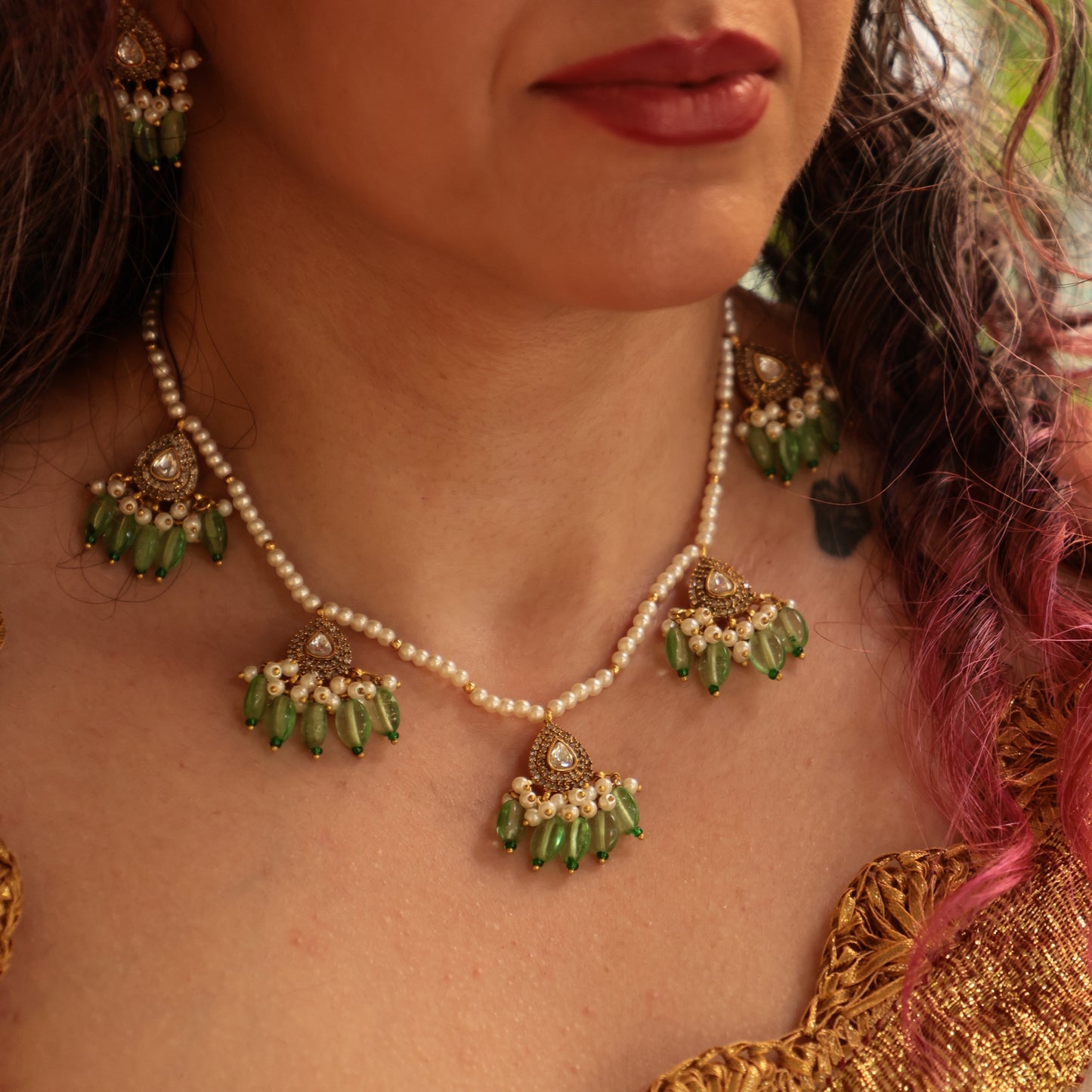 Samsara Necklace with studs
