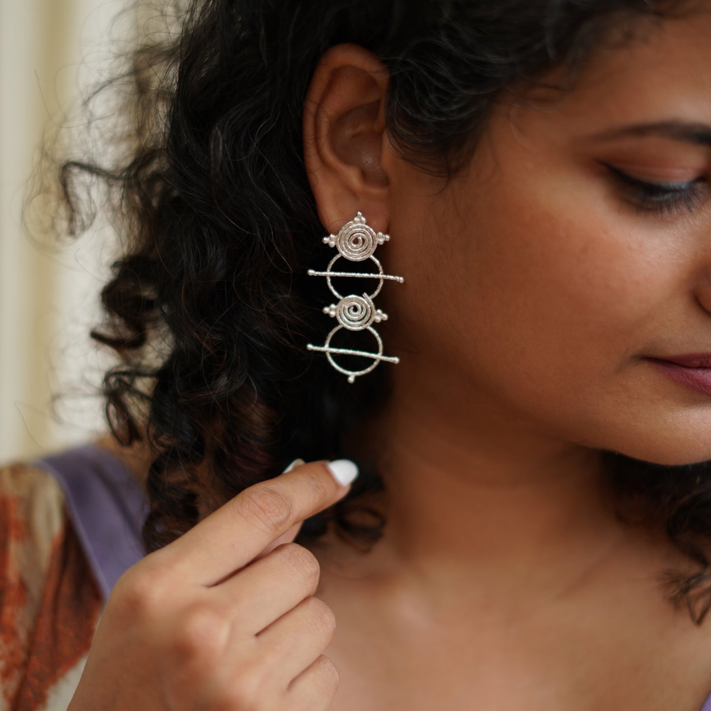 Tribe circle earrings