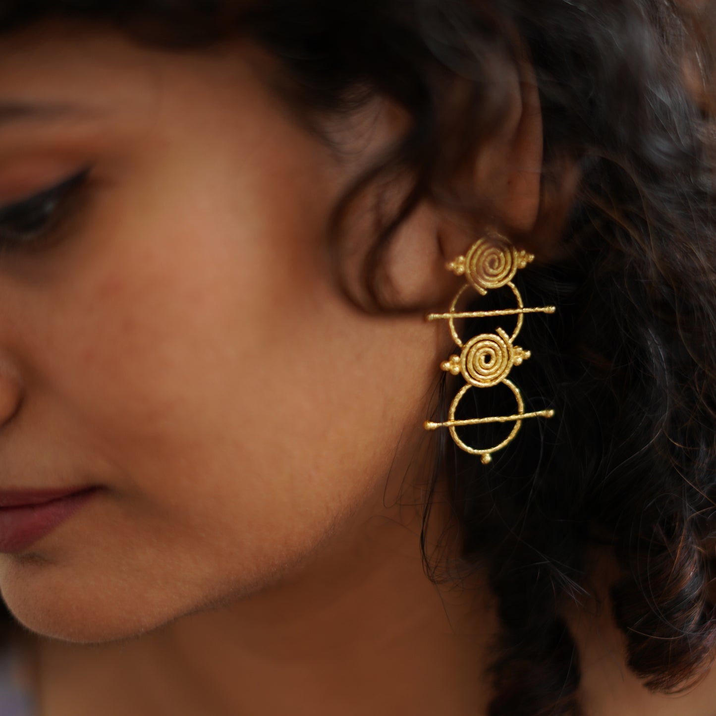 Tribe circle earrings