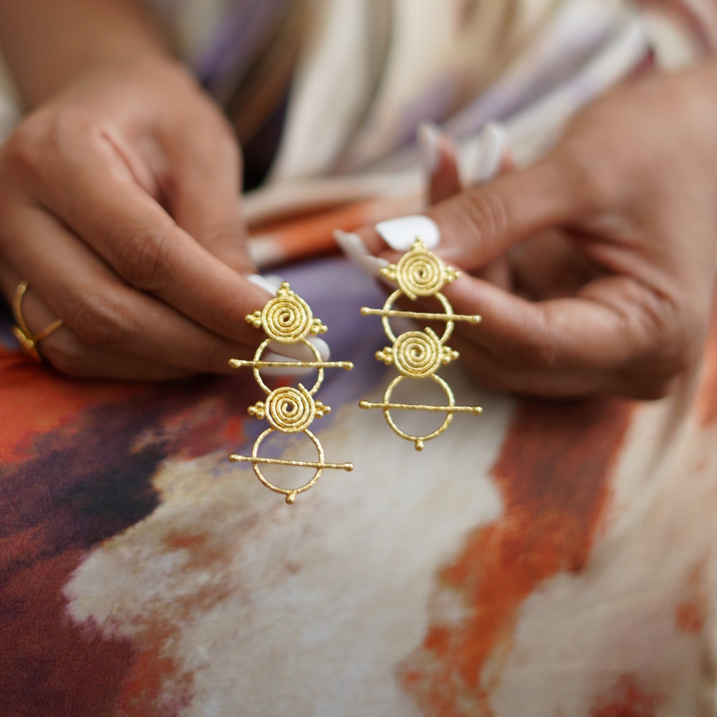Tribe circle earrings