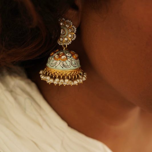 Aqua Jhumkas