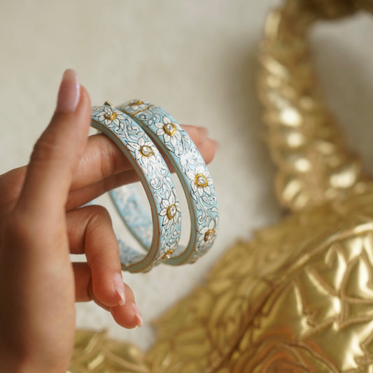 Aqua Bangles - Pair