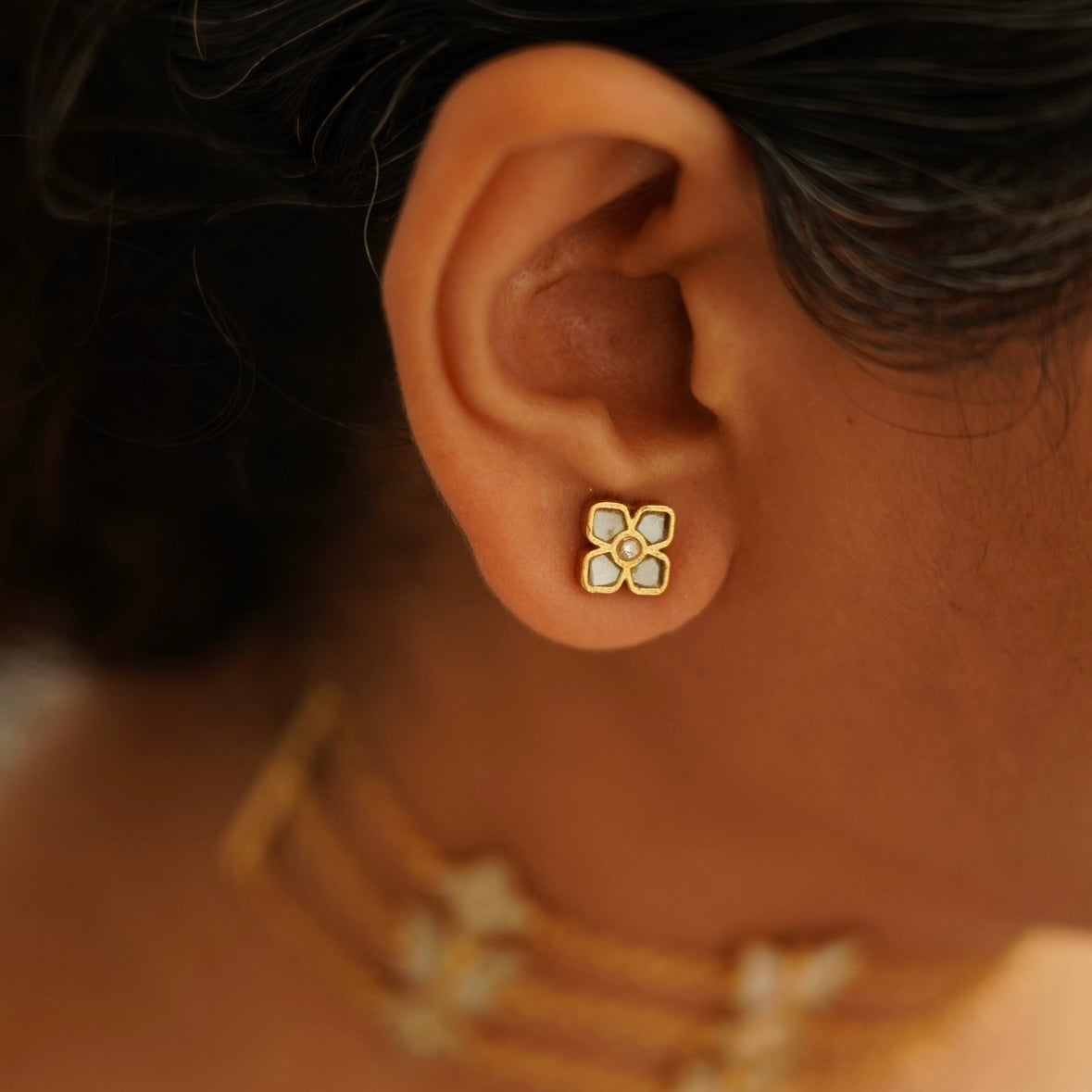 Ixora stud earrings