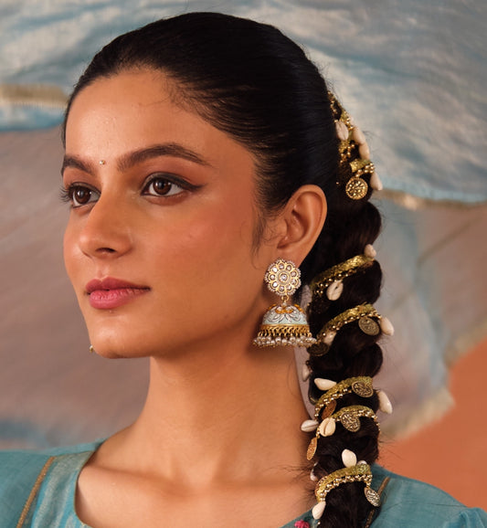 Aqua Jhumkas
