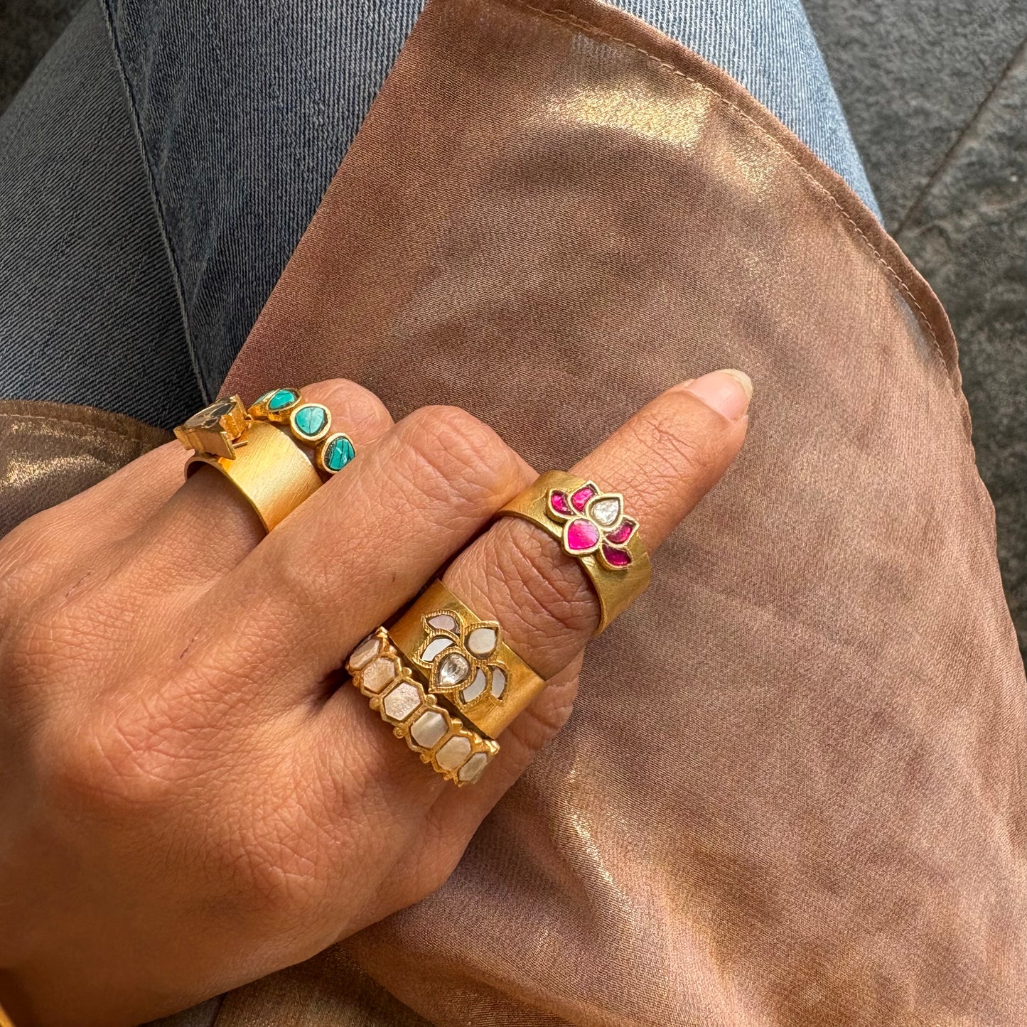 Kamal- Sol Adjustable Band Ring