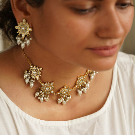 Azhagi Set - Choker and Earrings