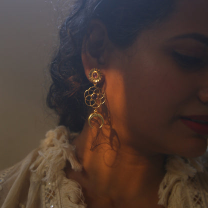 Jamun mandala earrings