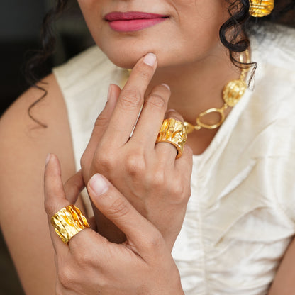 Wabi Sabi Cascade Adjustable Ring