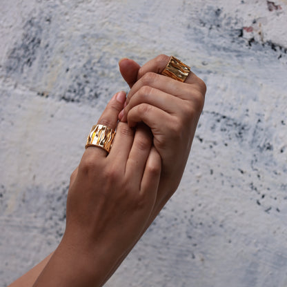 Wabi Sabi Cascade Adjustable Ring