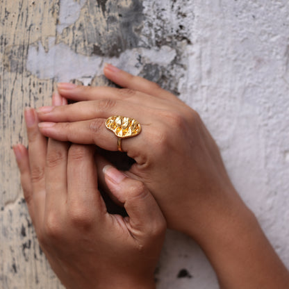 Wabi Sabi Pebble Adjustable Ring