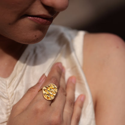 Wabi Sabi Pebble Adjustable Ring