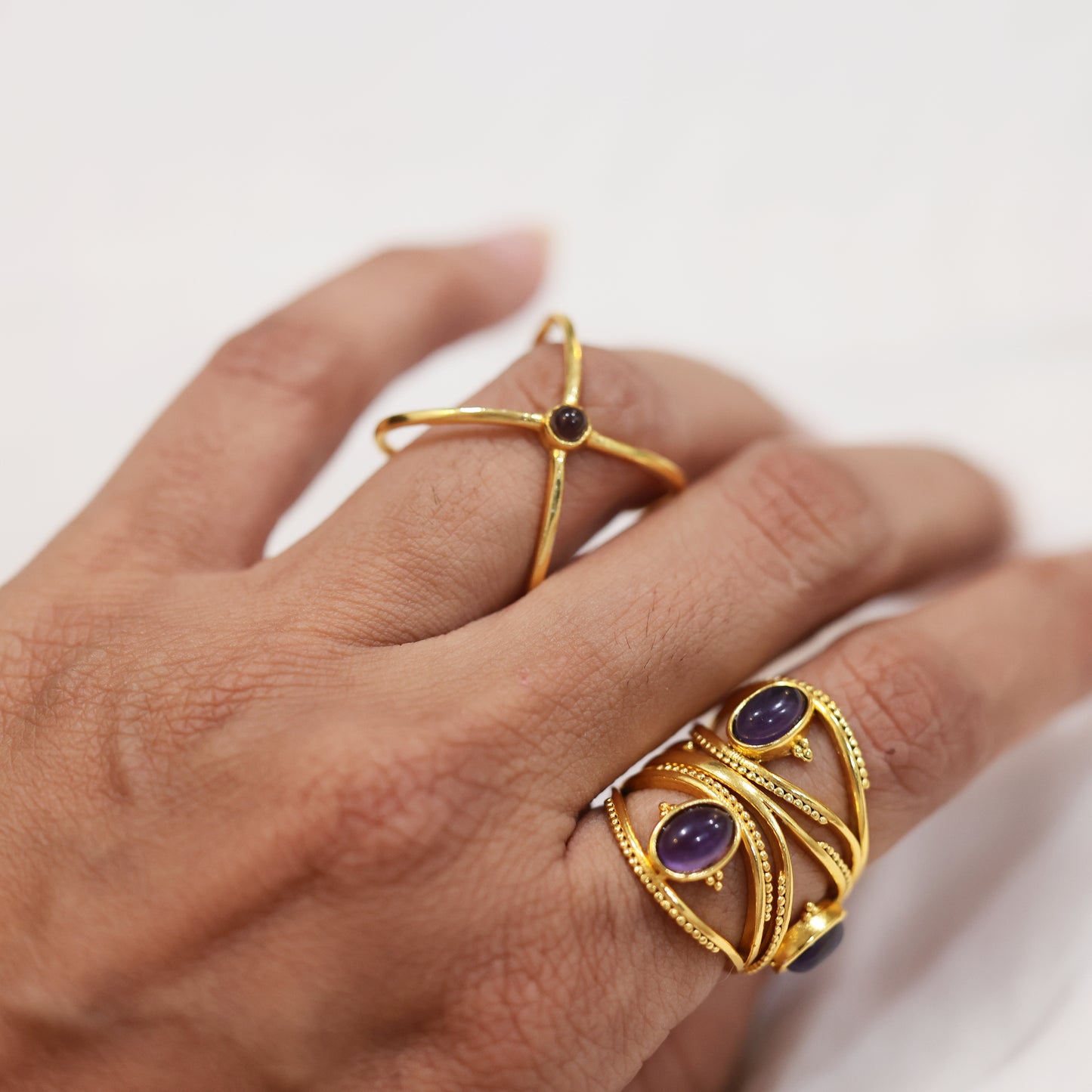 Jamun Nazar Adjustable Ring