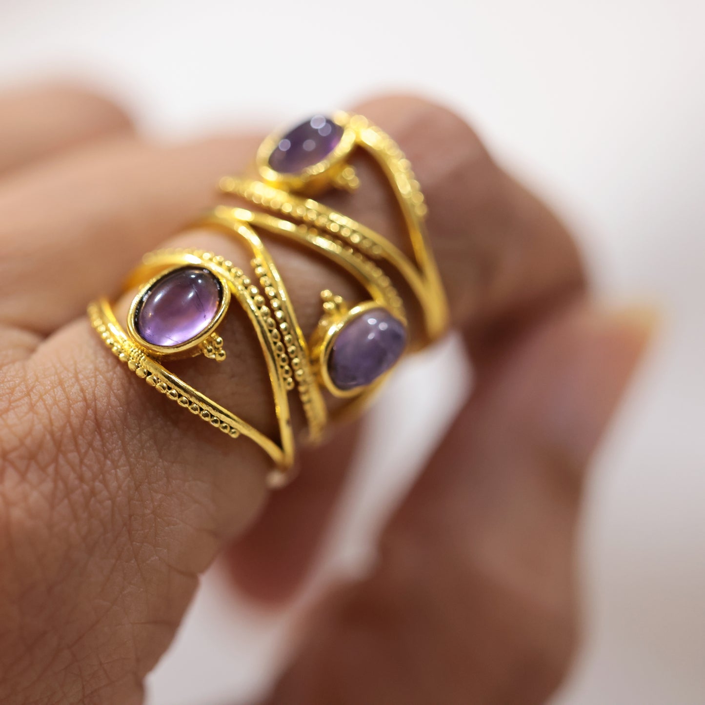 Jamun Nazar Adjustable Ring