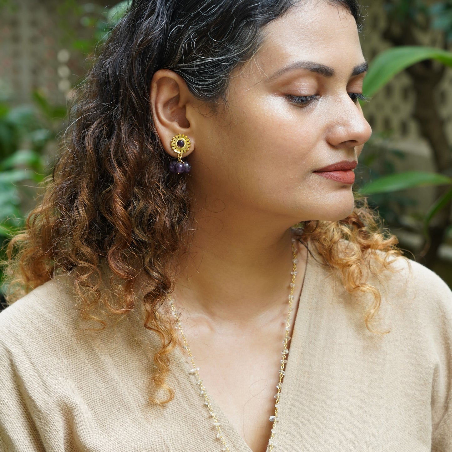 Jamun drop earrings