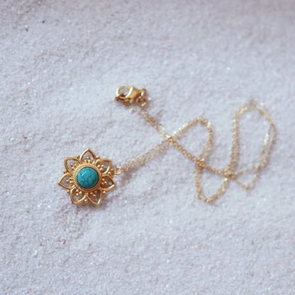 Firoza Phool Pendent with chain
