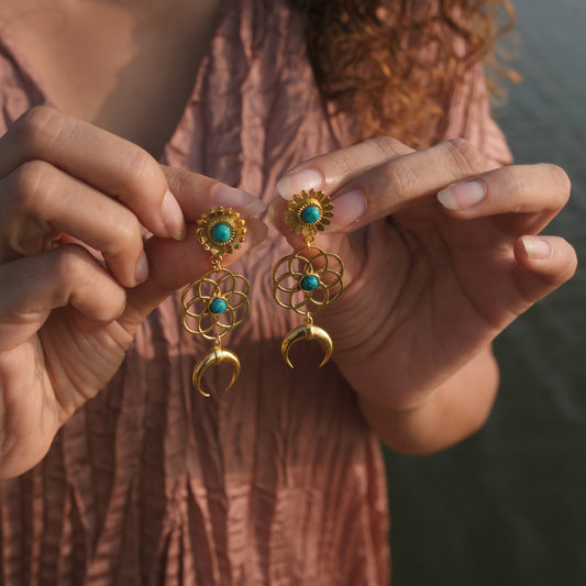 Firoza Mandala Earrings