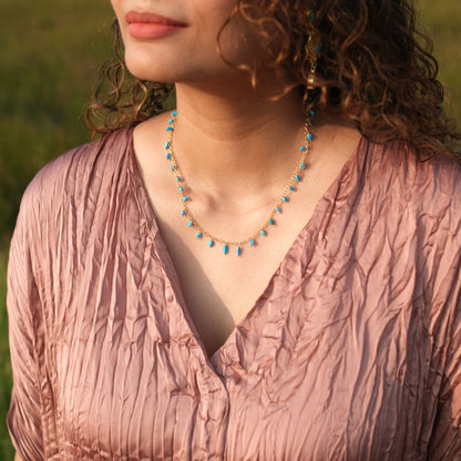 Firoza Drop Necklace
