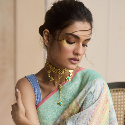 Firoza Phool Lariat Necklace