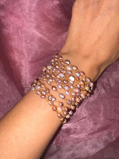 Laila Multi layer rope - Pink/Lavender - Made to order