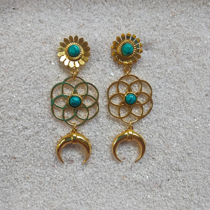 Firoza Mandala Earrings