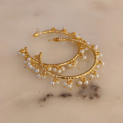 Laila hammered hoops
