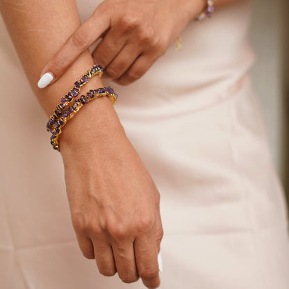 Jamun tumble bangle - Pair