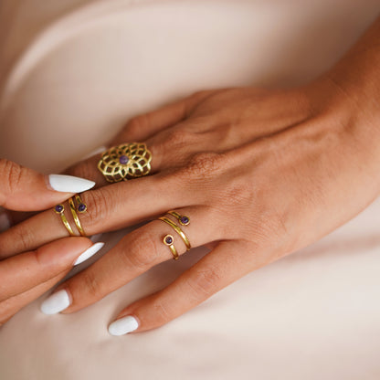 Mandala Jamun ring - Adjustable