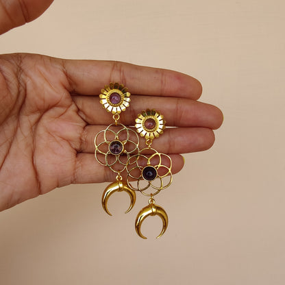 Jamun mandala earrings