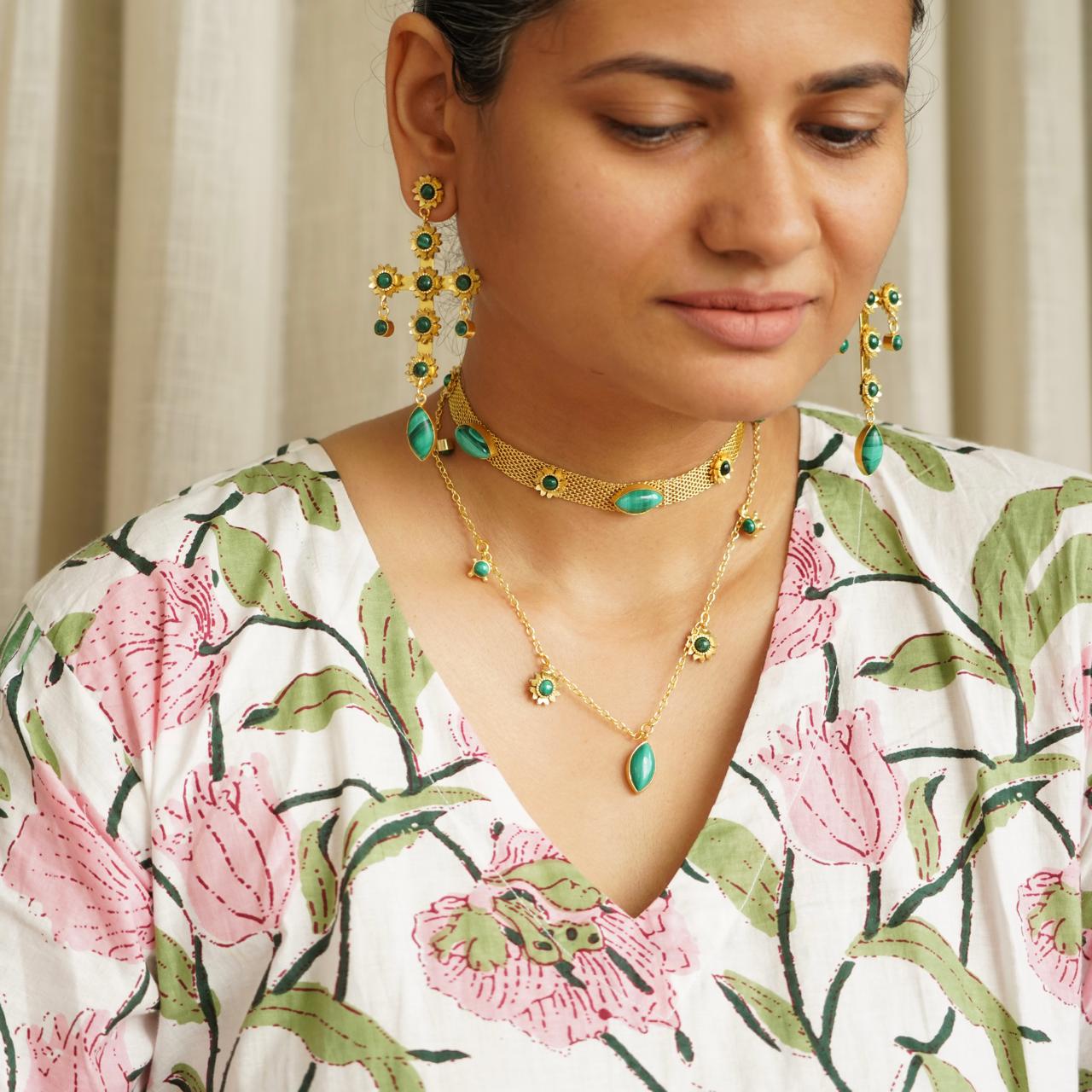 Aranya Phool Earrings