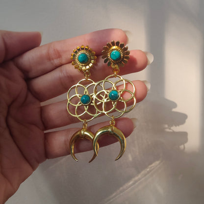Firoza Mandala Earrings