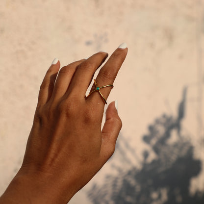 Turquoise Firoza X Ring